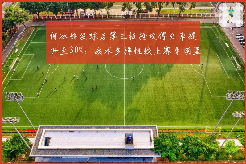 何冰娇发球后第三板抢攻得分率提升至30%，战术多样性较上赛季明显改善